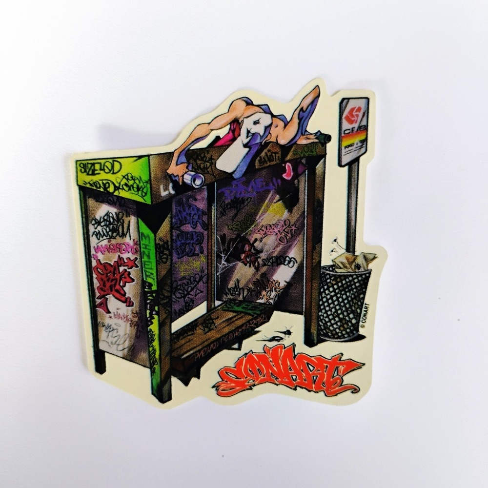 CONART Streetwear 1990s Vintage Sticker Skateboarding Graffiti Rare Original NOS